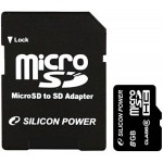Купити Silicon Power MicroSDHC 8GB + SD adapter (class 10)