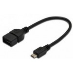 Купити Digitus microUSB - USB OTG 0.2m (AK-300309-002-S)