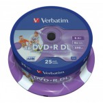 Купити Verbatim DVD+R DL (43667) 25шт