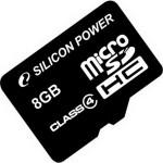 Купити Silicon Power MicroSDHC 8GB card only class 10 (SP008GBSTH010V10)