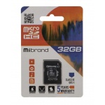 Купити Карта пам'яті Mibrand microSDHC 32GB Class 10 UHS-I + SD адаптер (MICDHU1/32GB-A)