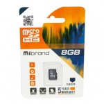 Купити Карта пам'яті Mibrand MicroSDHC 8GB Class 10 card only (MICDHC10/8GB)