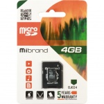 Купити Карта пам'яті Mibrand 4GB microSDHC class 4 (MICDC4/4GB-A)