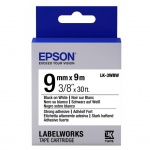 Купити Стрічка для принтера етикеток Epson LK3WBW Strong Adhesive Black/White 9mm/9m (C53S653007)