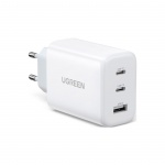 Купити Зарядний пристрій Ugreen 3xUSB 65W 2xType-C+USB QC3.0 Fast Charger White CD275 (90496) 