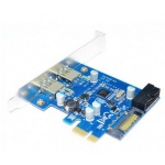 Купити Контролер PCI-E USB3.0 2ext. 19pin. SATA NEC RTL (B00559)